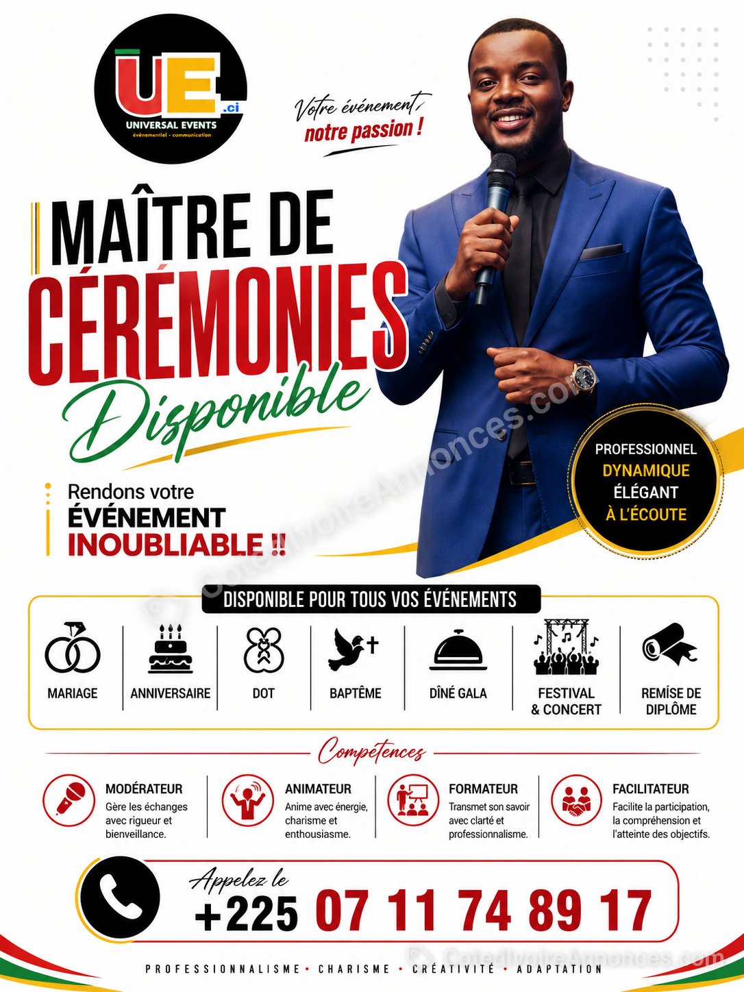 Maître de Cérémonie à Abidjan