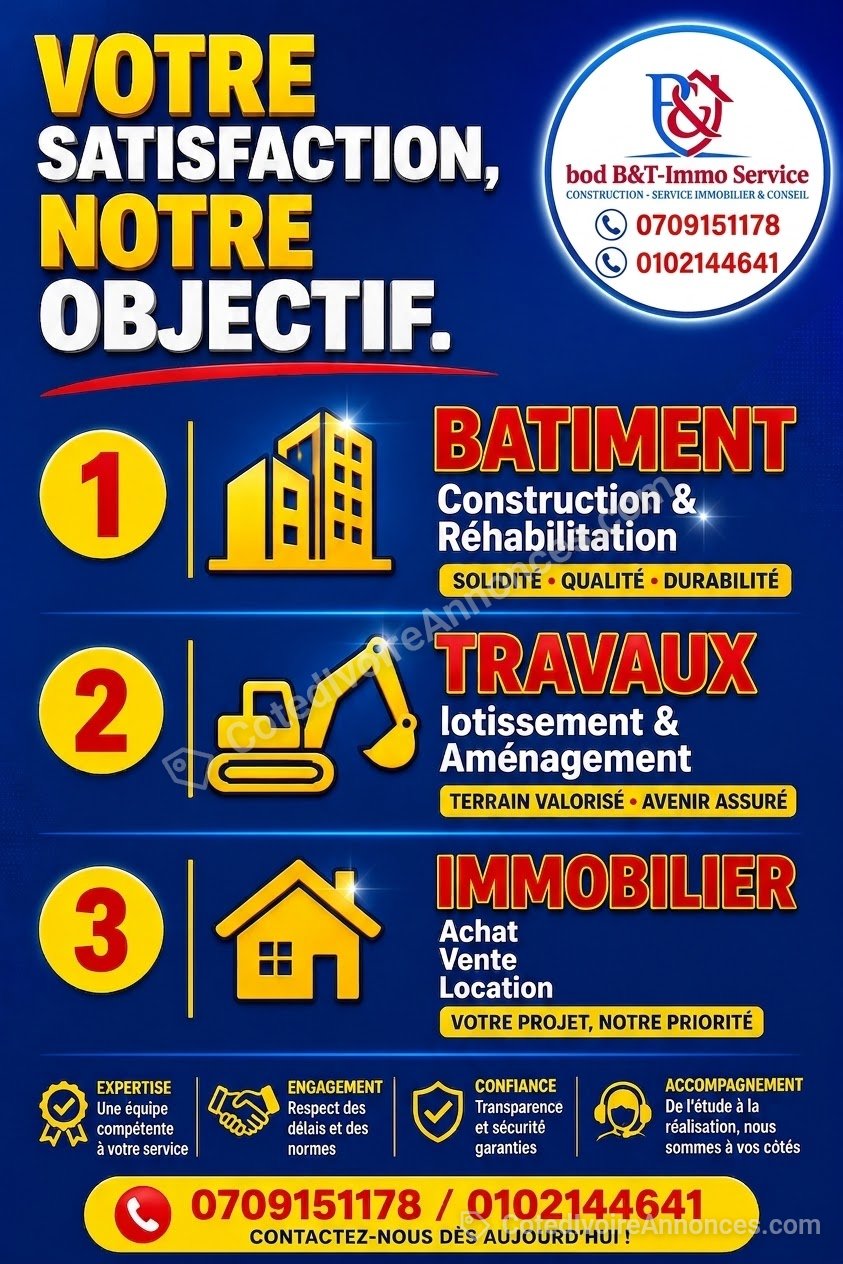 Construction et travaux — Services à Abidjan