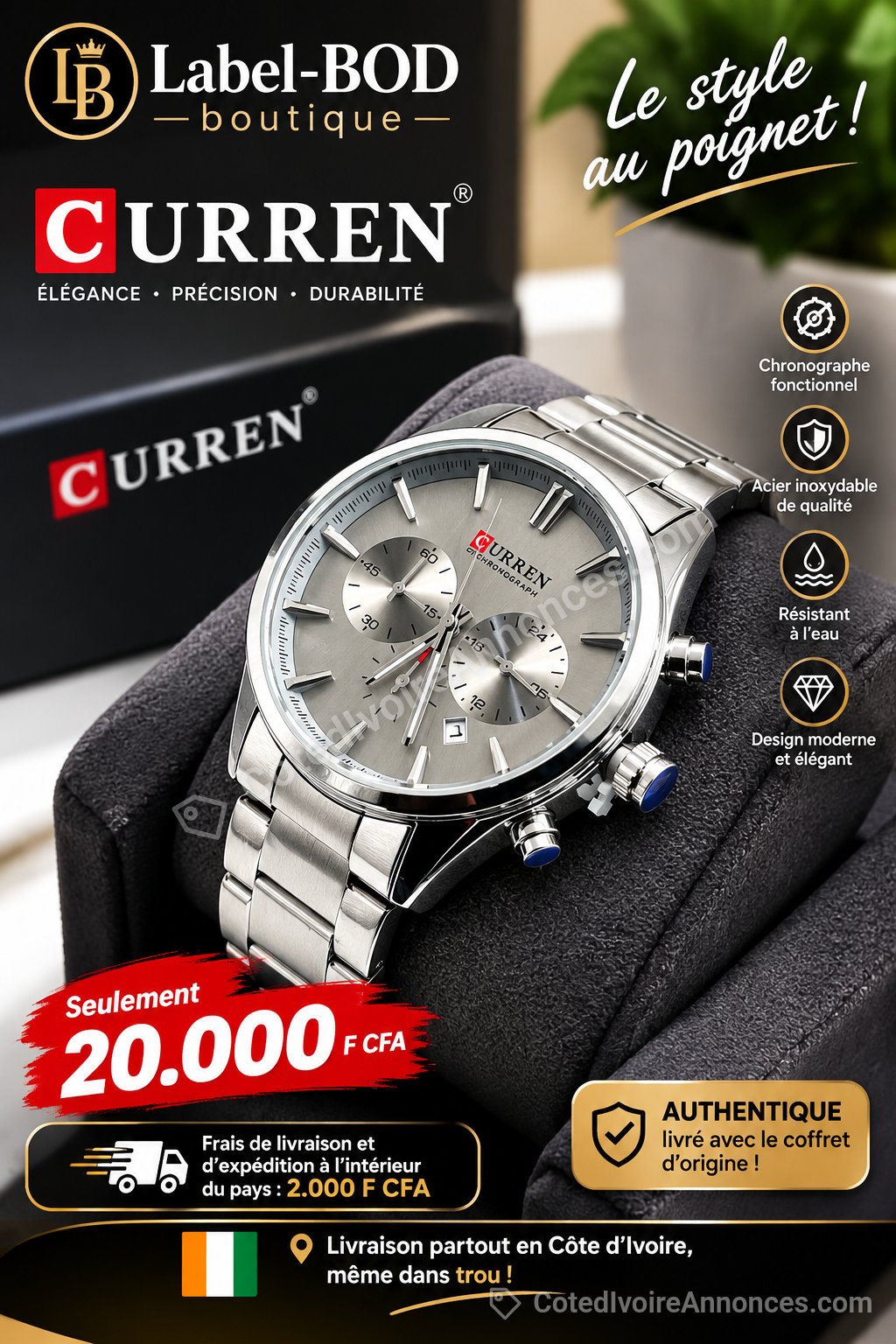 Montre homme et femme à Abidjan