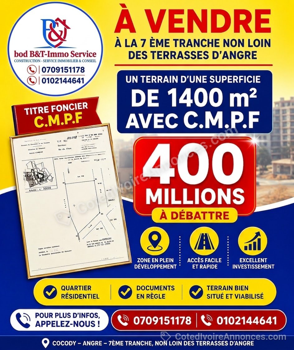 Terrain à vendre — Immobilier à Grand-Bassam