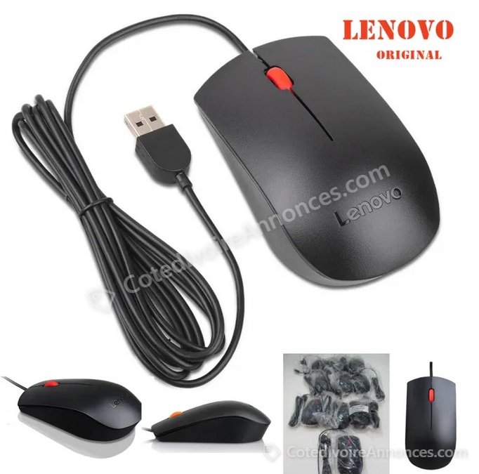 Souris filaire Originale Lenovo — Informatique à Abidjan