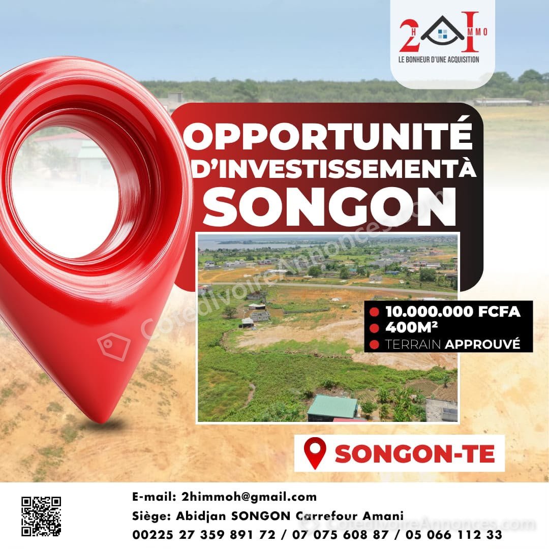 TERRAIN A SONGON — Immobilier à Abidjan