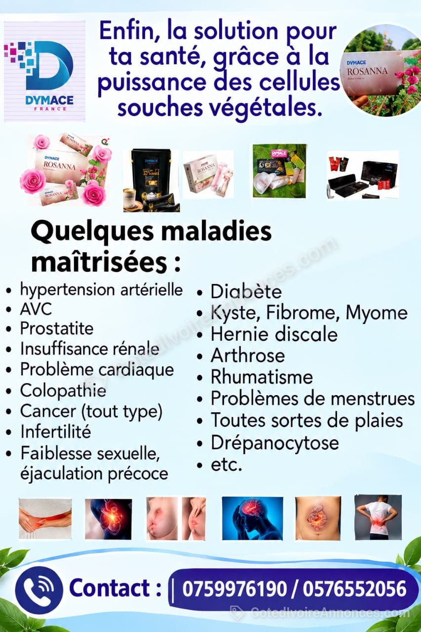 DYNACE, produit de santé à base de cellules souches. à Abidjan