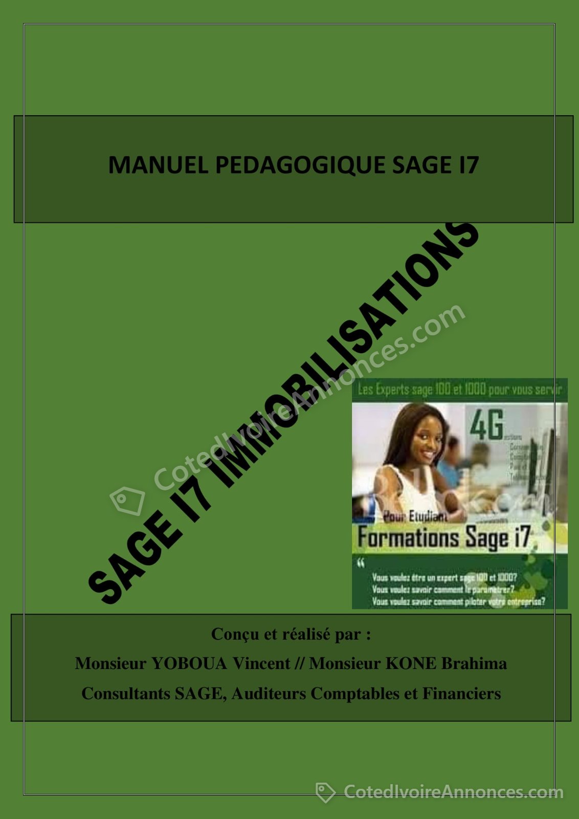 MANUELS PÉDAGOGIQUES SAGE I7 (COMPTABILITÉ - IMMOBILISATIONS, GESTION COMMERCIALE ET PAIE) à Abidjan