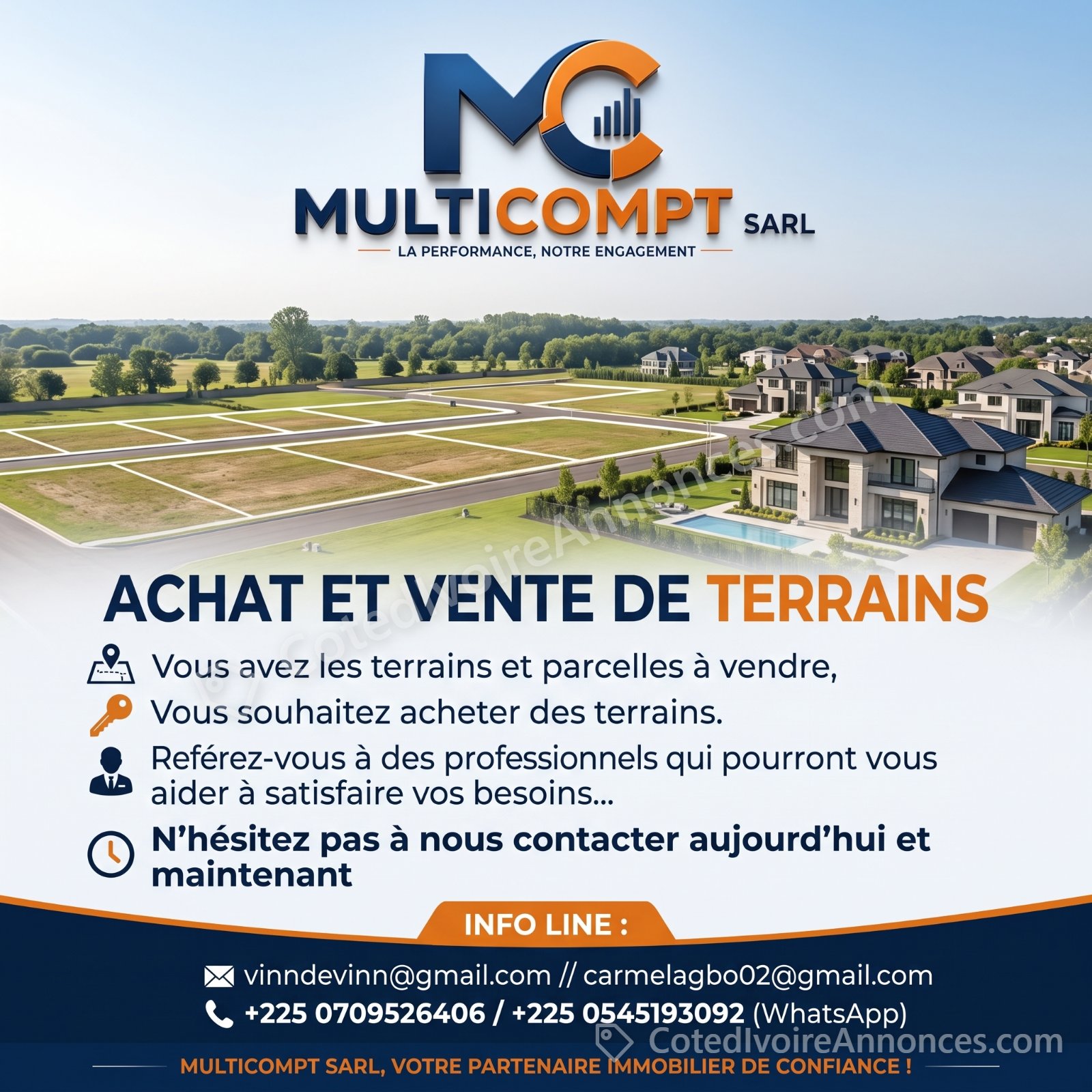 ACHAT ET VENTE DE TERRAINS à Abidjan