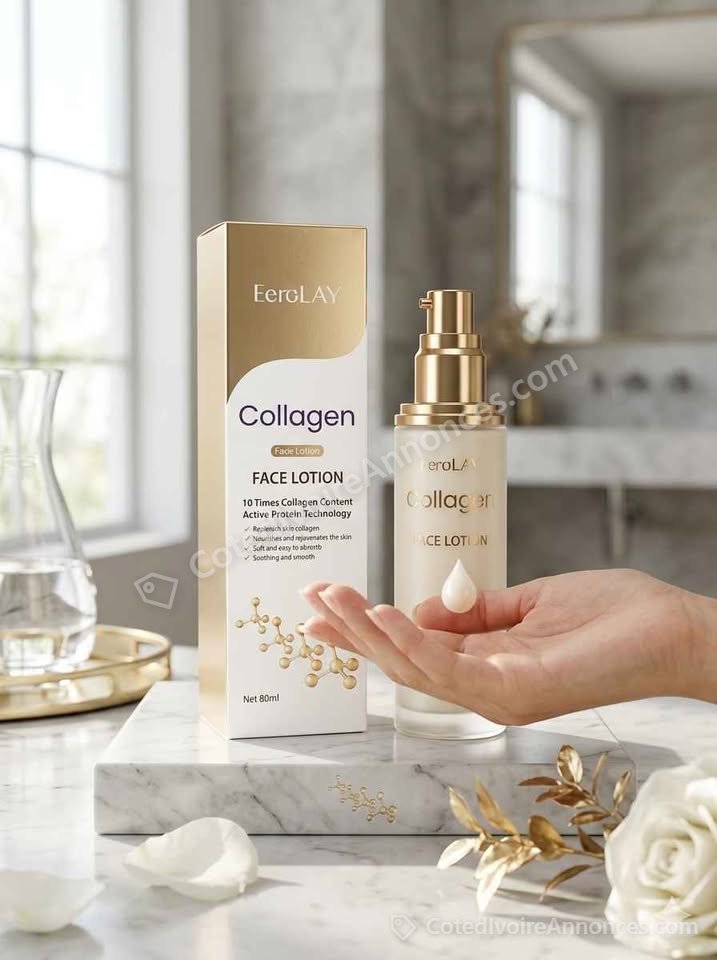 Lotion Visage Hydratante au Collagène - Fluide Éclat (80ml) à Abidjan