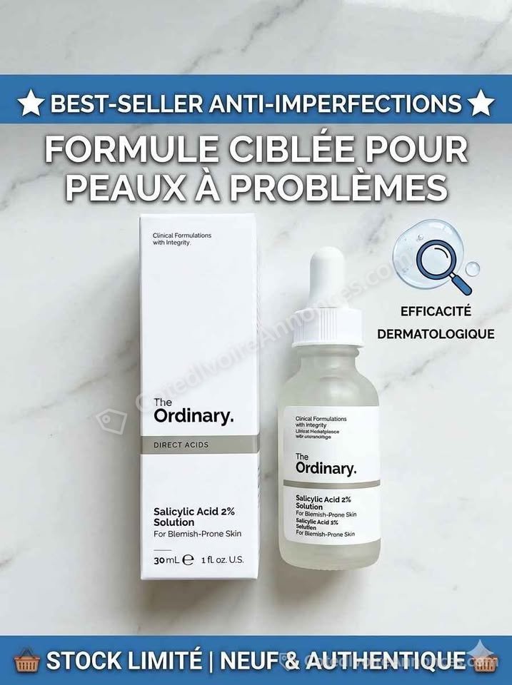 Sérum Anti-Imperfections The Ordinary – Solution à l'Acide Salicylique 2% (30 ml) à Abidjan