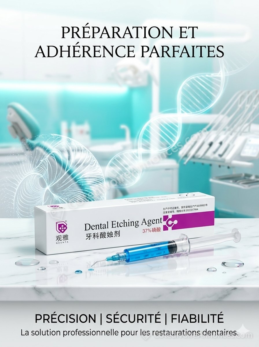 Gel de Mordançage Dentaire 37% Acide Phosphorique – Solution Professionnelle à Abidjan