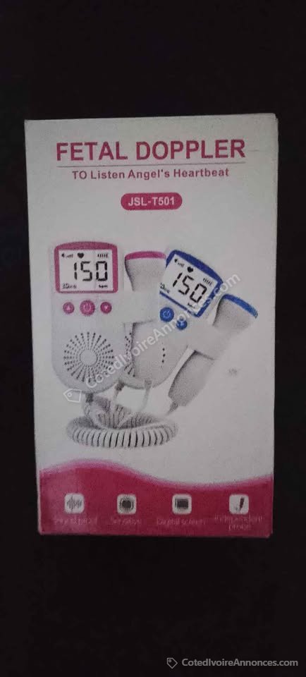Doppler Foetal Portable Moniteur de Frequence Cardiaque Bebe Multicouleur à Abidjan