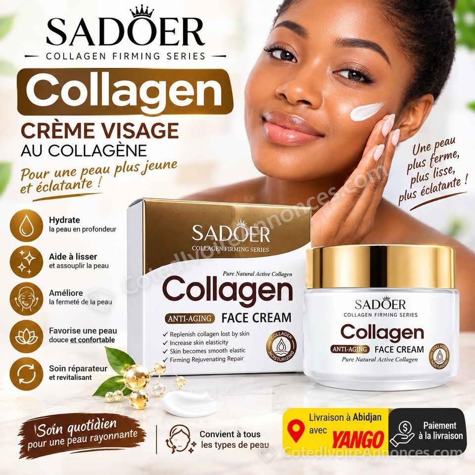 SADOER Collagen – Crème Visage au Collagène Anti-Âge à Abidjan