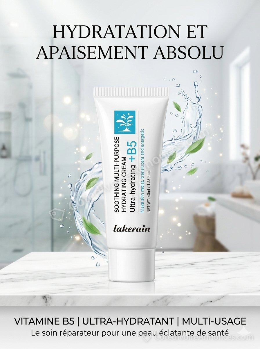 Crème Ultra-Hydratante Vitamine B5 Lakerain – Réparation et Apaisement à Abidjan
