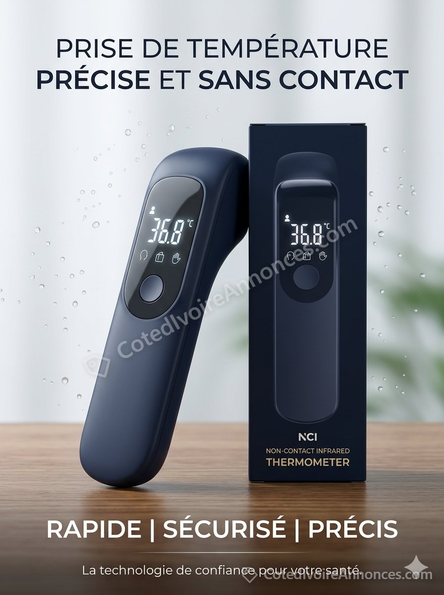Thermomètre Médical Infrarouge Sans Contact NCI – Couleur Blanc à Abidjan