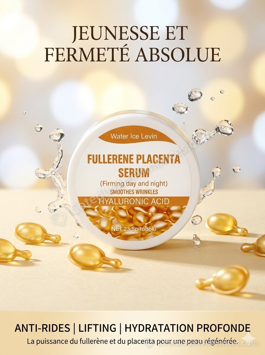 Sérum Visage Anti-Rides Fullerene Placenta (Boîte de 50 Capsules) à Abidjan