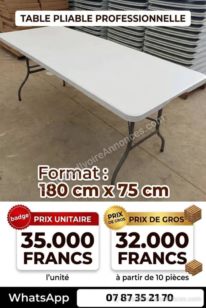 Table traiteur pliable à Abidjan