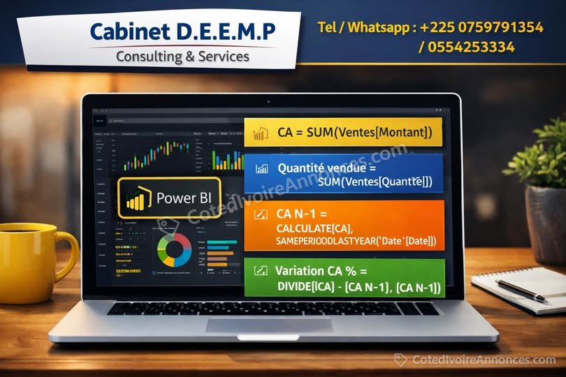 FORMATION EN CONTROLE DE GESTION : TECHNIQUES D'ANALYSE DES DONNEES AVEC POWER BI — Services à Abidjan