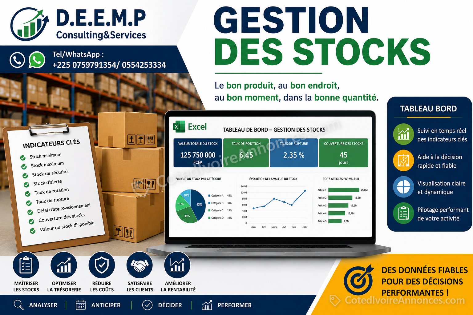 FORMATION EN GESTION DES STOCKS — Services à Abidjan