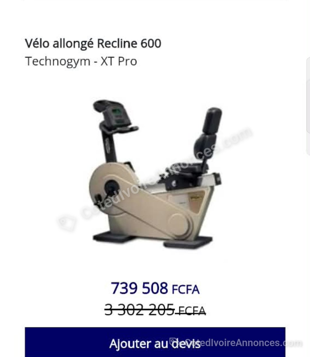 Vélo technogym pro Recline 600 à Abidjan