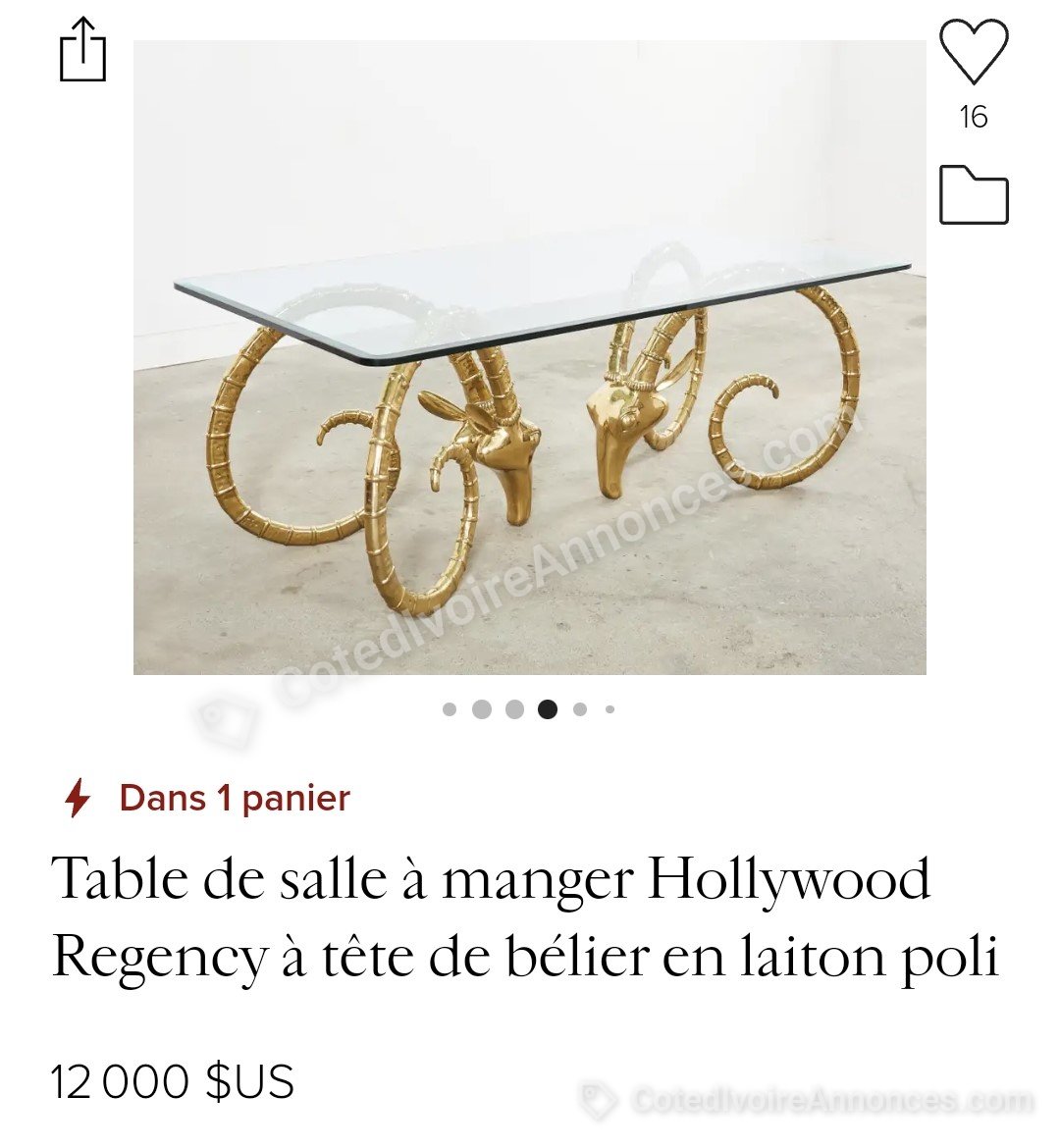 Table Kenzo " Art de la Table " à Abidjan