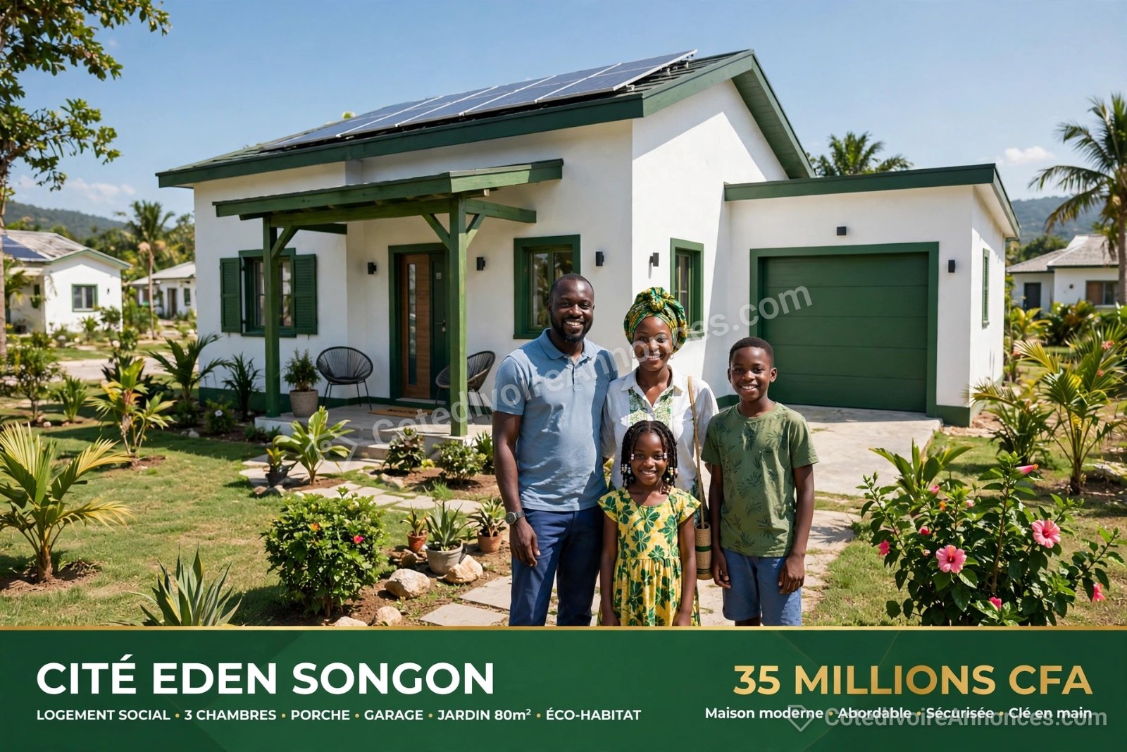 vente de villas 4 pièces sociale — Immobilier à Abidjan