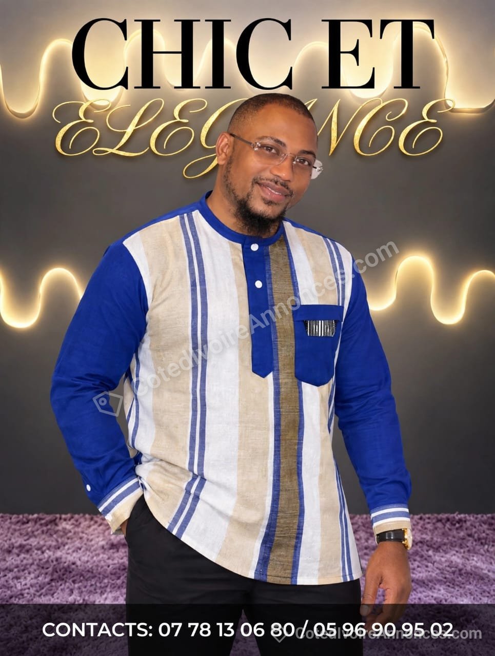 vente de chemises chic pour hommes à Abidjan