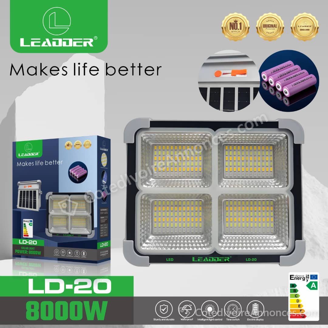 Lampadaire solaire LD-20 8000W à Abidjan