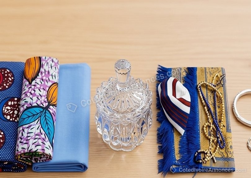 Lot de pagne , kit de prière et bracelet argent blanc à Abidjan
