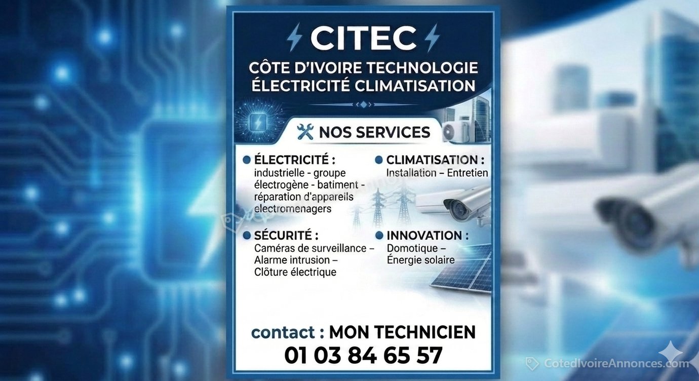 CITEC ----COTE D'IVOIRE TECHNOLOGIE ELECTRICITE CLIMATISATION — photo 1